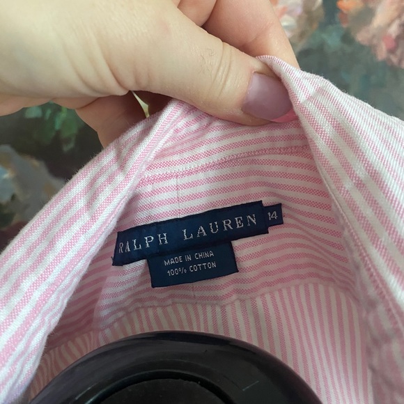 Ralph Lauren striped cotton button down shirt - Picture 3 of 9